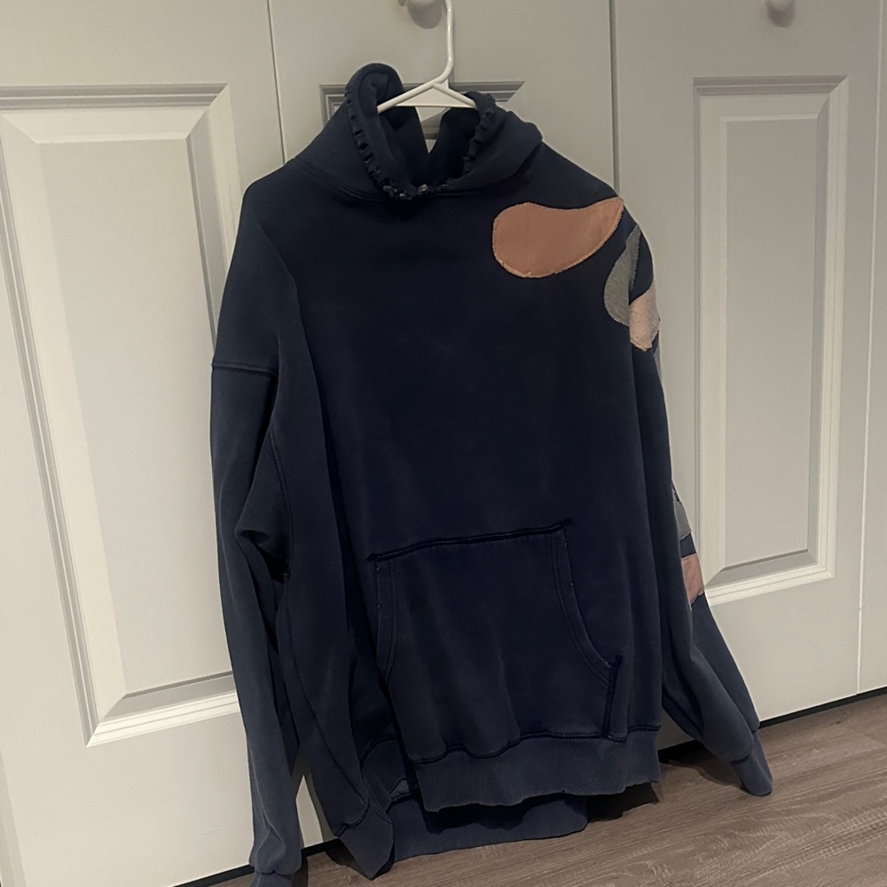 Free People Navy and Peach Sweatshirt